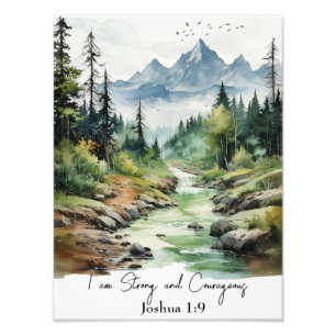 Joshua 1:9 Christliches Kinderzimmer Kunst, Holz Fotodruck