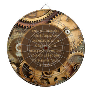 Joshua 1:9 Dart Board ermutigender Bibelvers Dartscheibe