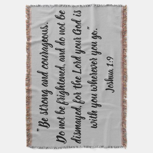 Joshua-1:9, das Bibel-Vers-Druck inspiriert Decke (Vorderseite Vertikal)