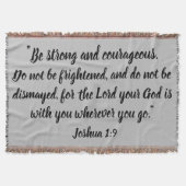 Joshua-1:9, das Bibel-Vers-Druck inspiriert Decke (Vorderseite)