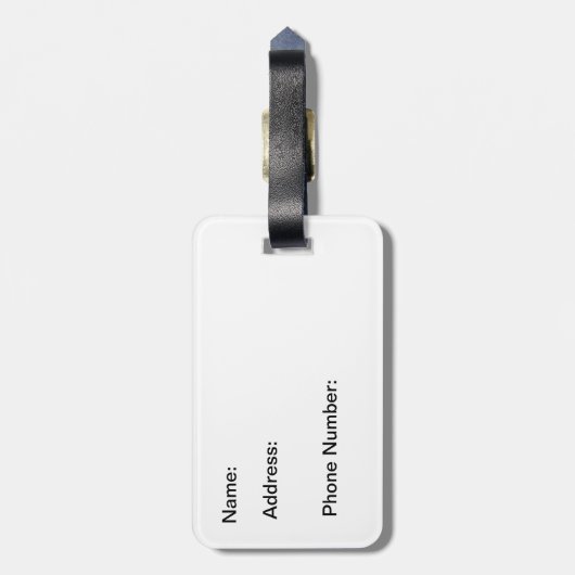 Joshua 1:9 Der Herr, dein Gott, ist bei dir.. Gepäckanhänger (Rückseite vertikal)