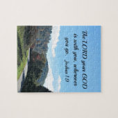 Joshua 1:9 Der Herr, euer Gott, ist bei euch Puzzle (Horizontal)