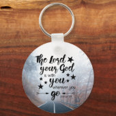 Joshua 1:9 Der Herr ist bei dir, wohin du auch geh Schlüsselanhänger (Rückseite)