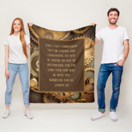 Joshua 1:9 Flanelldecke ermutigender Bibelvers  Fleecedecke
