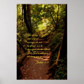 Joshua 1:9 Fürchte dich nicht Poster (Vorne)