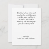 Joshua 1:9 Gott ist mit dir, wohin du auch fliegst Karte (Rückseite)