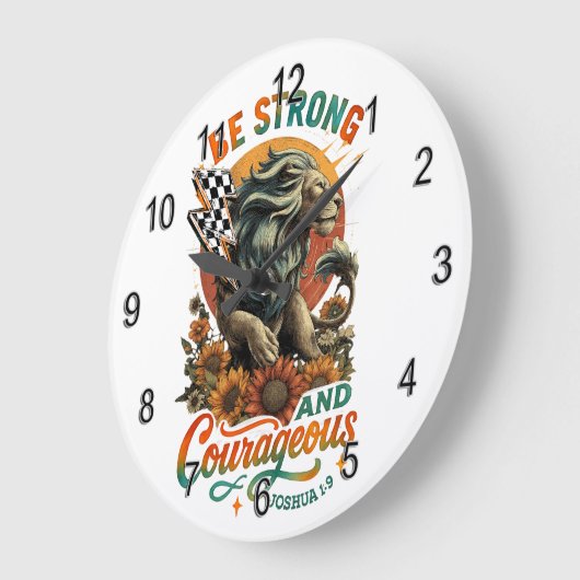 Joshua 1:9 große wanduhr (Winkel)