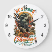 Joshua 1:9 große wanduhr (Vorderseite)