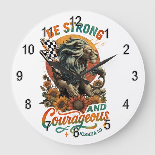 Joshua 1:9 große wanduhr (Vorderseite)