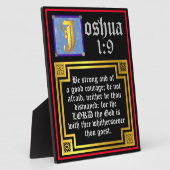 Joshua 1:9 Illuminiertes Bibelangebot Fotoplatte (Seite)