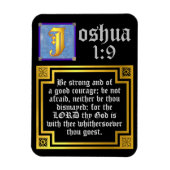 Joshua 1:9 Illuminiertes Bibelangebot Magnet (Vertikal)