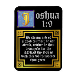 Joshua 1:9 Illuminiertes Bibelangebot Magnet