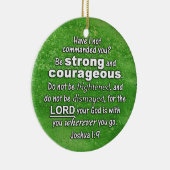 Joshua-1:9 ist stark u. - Bibel-Vers mutig Keramikornament (Rechts)