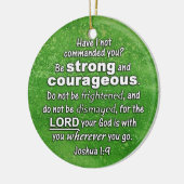 Joshua-1:9 ist stark u. - Bibel-Vers mutig Keramikornament (Links)