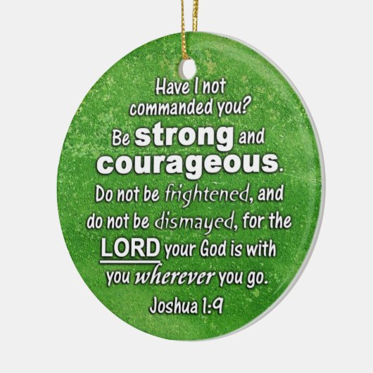 Joshua-1:9 ist stark u. - Bibel-Vers mutig Keramikornament (Links)