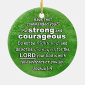 Joshua-1:9 ist stark u. - Bibel-Vers mutig Keramikornament (Hinten)
