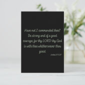 Joshua 1:9 KJV Bible Scripting Flat Greeting Card Karte (Stehend Vorderseite)