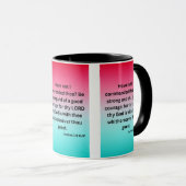 Joshua 1:9 KJV Bible Scripture Pic Zwei-Tone-Tasse Tasse (VorderseiteRechts)