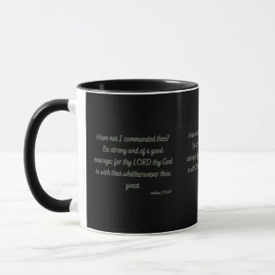 Joshua 1:9 KJV Bible Scripture Zwei-Tone-Tasse Tasse