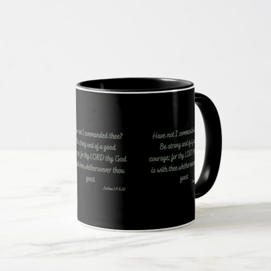 Joshua 1:9 KJV Bible Scripture Zwei-Tone-Tasse Tasse (VorderseiteRechts)