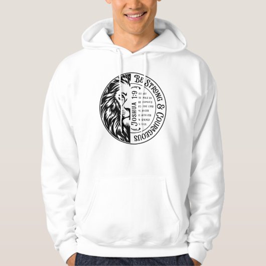 Joshua 1:9 Lion Edition Hoodie (Vorderseite)