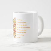 Joshua 1:9 Mandala Blume Jumbo Tasse (Vorderseite Rechts)