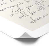 Joshua 1:9 Minimal Boho Beige Arch Script Poster (Ecke)