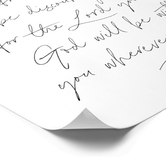 Joshua 1:9 poster (Ecke)