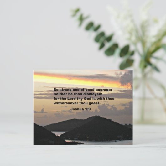 Joshua 1:9 postkarte (Stehend Vorderseite)