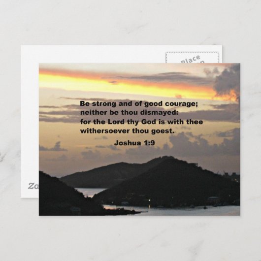 Joshua 1:9 postkarte (Vorne/Hinten)