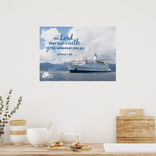 Joshua 1:9 Print Poster (Küche)