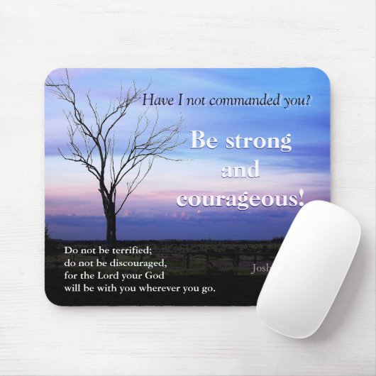 Joshua-1:9 Schrift Mousepad (Mit Mouse)