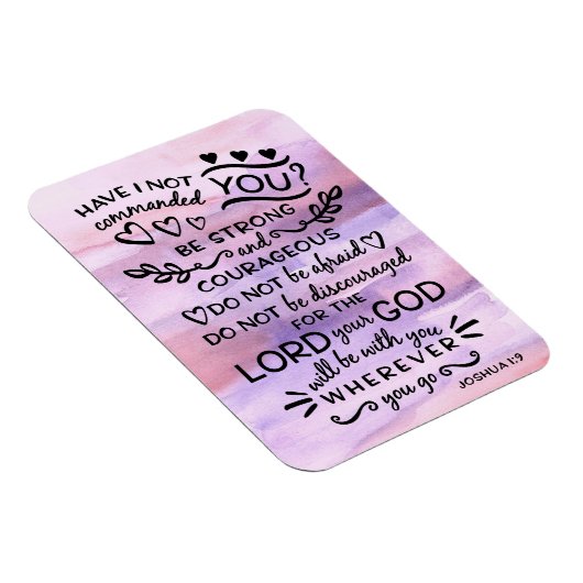 Joshua 1 9 Sei stark Bibelbibliotheken Verse Magnet (Rechte Seite)