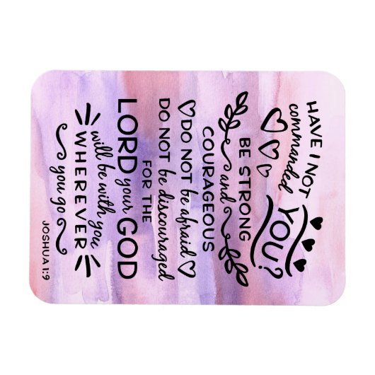 Joshua 1 9 Sei stark Bibelbibliotheken Verse Magnet (Horizontal)