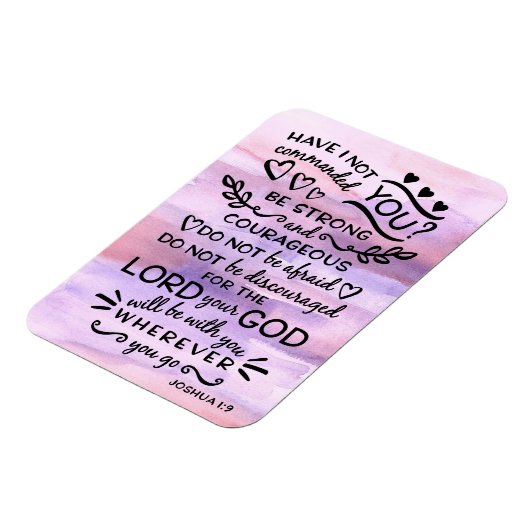 Joshua 1 9 Sei stark Bibelbibliotheken Verse Magnet (Linke Seite)