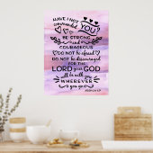 Joshua 1 9 Sei stark Bibelbibliotheken Verse Poster (Küche)