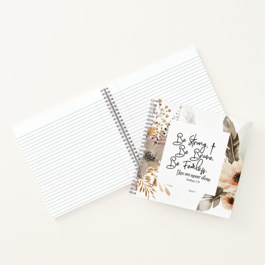 Joshua 1 9 sei stark, sei tapfer Bibelverse Notizblock (Innenseite)