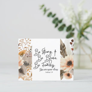 Joshua 1 9 sei stark, sei tapfer Bibelverse Postkarte
