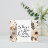 Joshua 1 9 sei stark, sei tapfer Bibelverse Postkarte (Stehend Vorderseite)