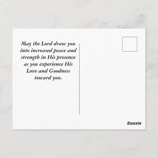 Joshua 1 9 sei stark, sei tapfer Bibelverse Postkarte (Rückseite)