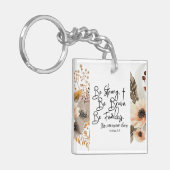 Joshua 1 9 sei stark, sei tapfer Bibelverse Schlüsselanhänger (Vorderseite links)