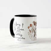 Joshua 1 9 sei stark, sei tapfer Bibelverse Tasse (Vorderseite Links)