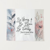 Joshua 1 9 sei stark, sei tapfer Bibelverse Wandteppich (Vorderseite (Horizontal))