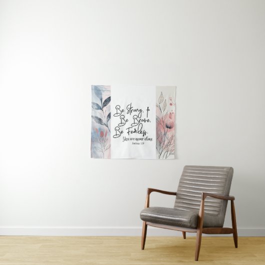 Joshua 1 9 sei stark, sei tapfer Bibelverse Wandteppich (Beispiel (Horizontal))