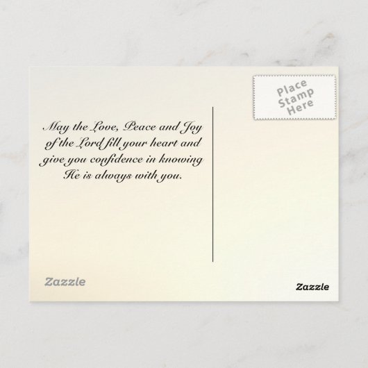 Joshua 1:9 Sei stark und mutig, Bibel Postkarte (Rückseite)