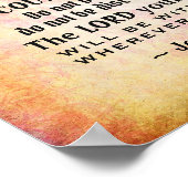 Joshua 1:9 Sei stark und mutig, Bibelverse Poster (Ecke)