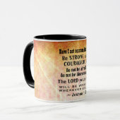 Joshua 1:9 Sei stark und mutig, Bibelverse Tasse (Vorderseite Links)