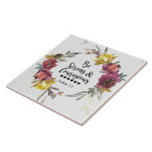 Joshua 1:9 Sei stark und mutig blumenkranz Fliese (Seite)