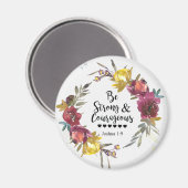 Joshua 1:9 Sei stark und mutig blumenkranz Magnet (Vorderseite/Rückseite)