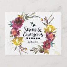 Joshua 1:9 Sei stark und mutig blumenkranz 